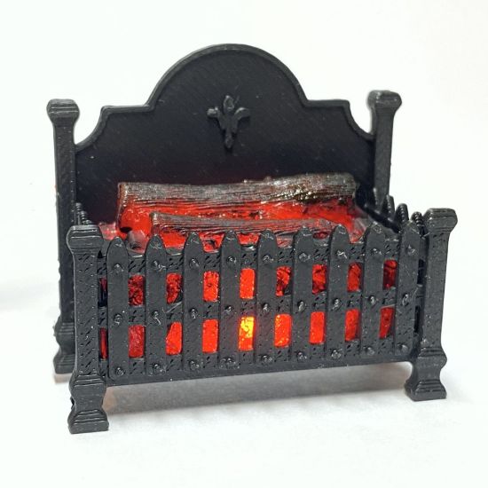 Flickering Fire Grate with Glowing Wood Fire (LED)