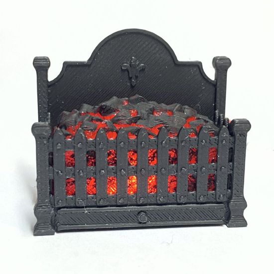 Flickering Fire Grate with Glowing Coals (LED)