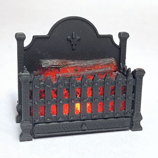 Flickering Fire Grate with Glowing Wood Fire (LED)