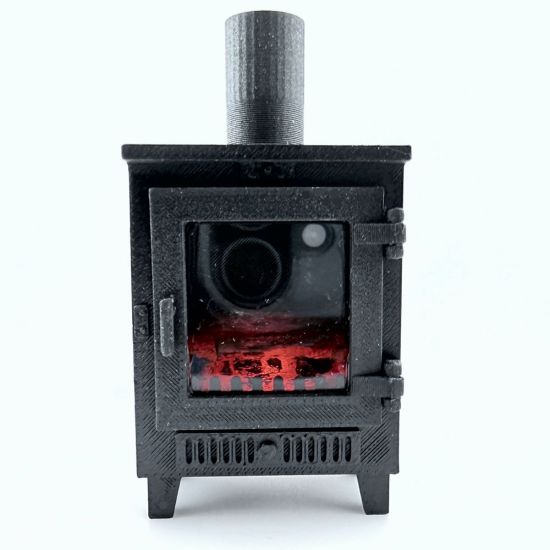 Wood Burning Stove with Glowing Wood Fire (LED)