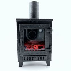Wood Burning Stove with Glowing Wood Fire (LED)