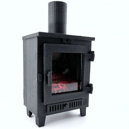 Wood Burning Stove with Glowing Wood Fire (LED) #2