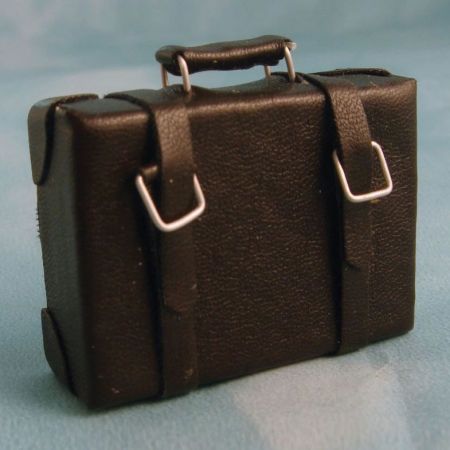 12th Scale Medium Leather Suitcase