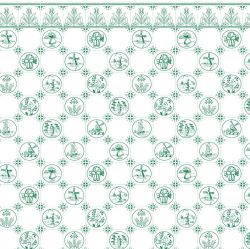 Green Dutch Embossed Wall Tiles Sheet