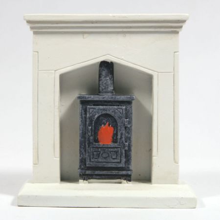 Fireplace with Wood Burning Stove