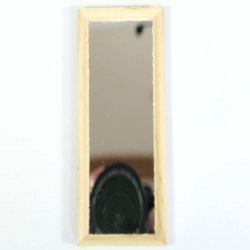 Dressing Mirror with Unfinished Wood Frame