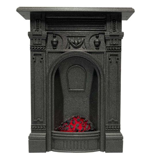 Victorian Dolls House Fireplace with Glowing Fire