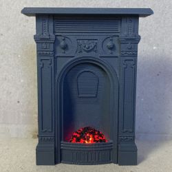 Clearance - Victorian Dolls House Fireplace with Glowing Fire
