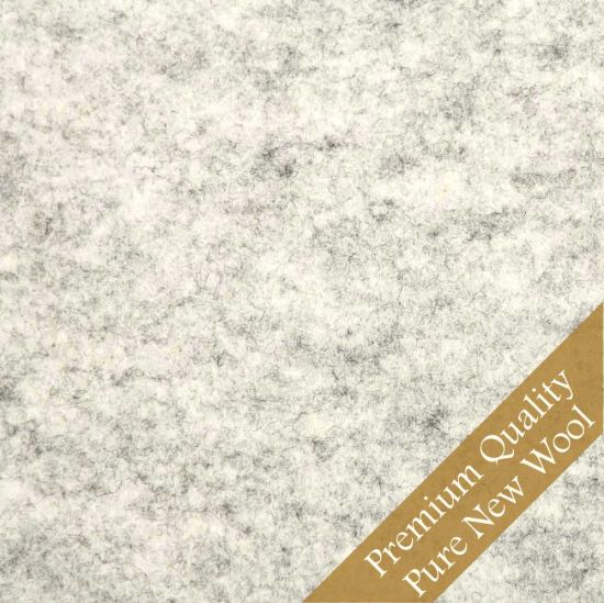 Premium Wool Dolls House Carpet - White / Grey