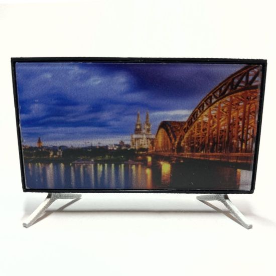 Modern Black Flat Screen Television TV