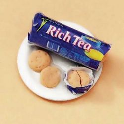 Rich Tea Biscuits on Plate