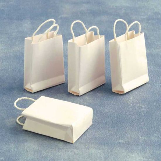 White Paper Bags x4