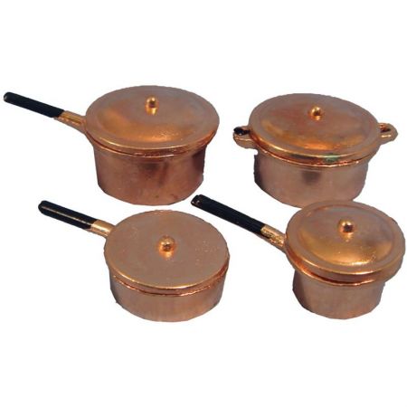 Copper Pots x4