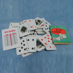 Miniature Playing Cards with Book & Score Sheet