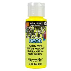 Crafters Acrylic Paint - 59ml - Yellow Neon