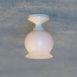White Coolie Ceiling Light