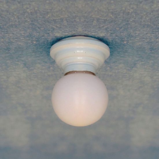 White Ceiling Globe Light