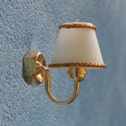 White shade wall lamp for Dolls House