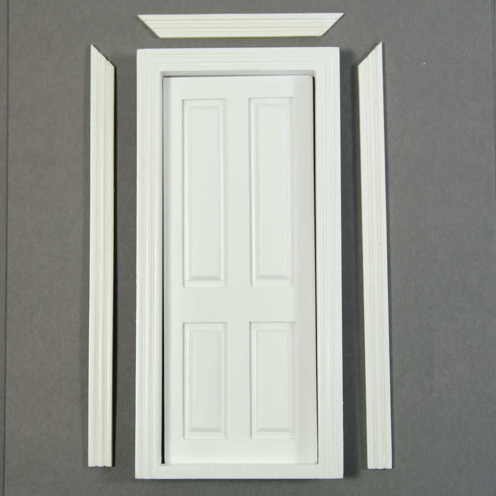 12th Scale White Wooden Door For Dolls Houses  DIY049W 
