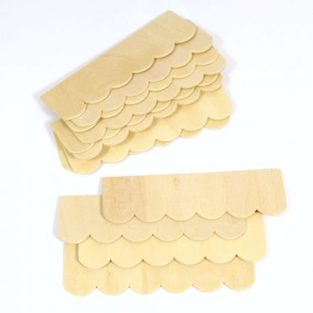 Wooden Roof Tile Strips (Curved) x12