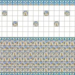 Blue & White Wall Tiles Sheet