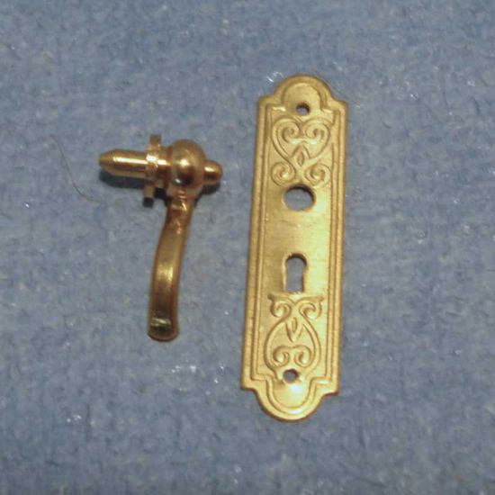 Brass Lever Handle and Plate Set