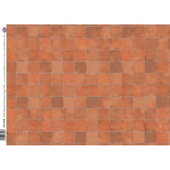 Embossed Terracotta Large Tile Sheet #2