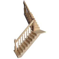 Corner Staircase Kit (Wood) - 1:12 scale