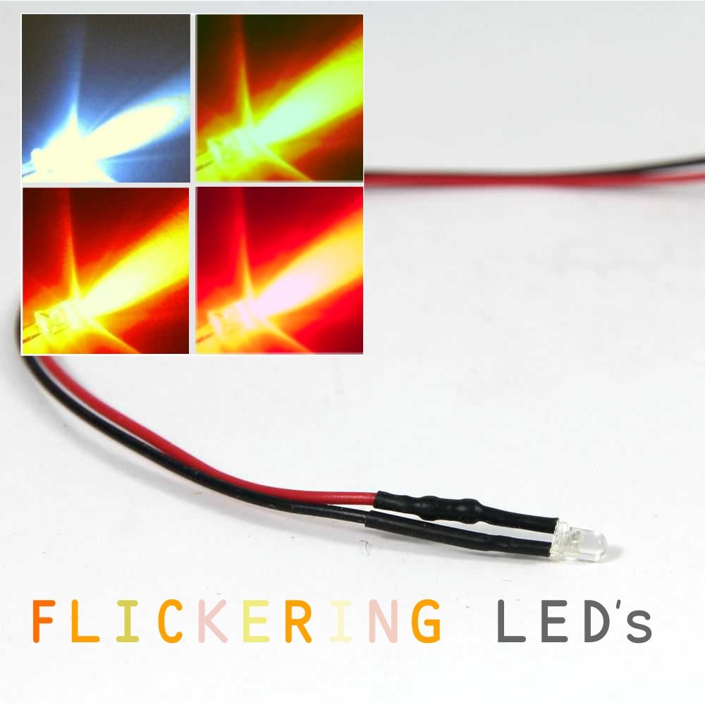 Flacker LED 5mm Red Clear Flickering Light flackerlichtsteuerung LEDs 10 Piece S625