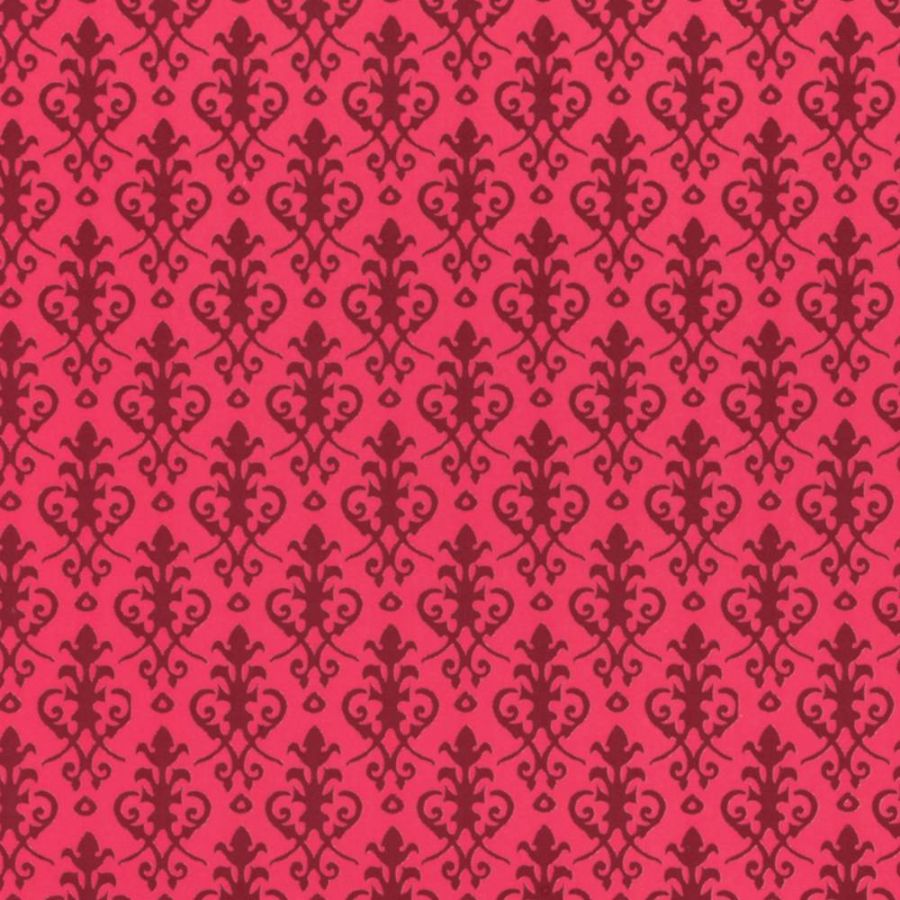 Dollhouse Wallpaper Victorian Oak Lawn Red 