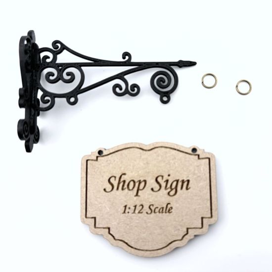 Engraved Hanging Dolls House Shop Sign #2