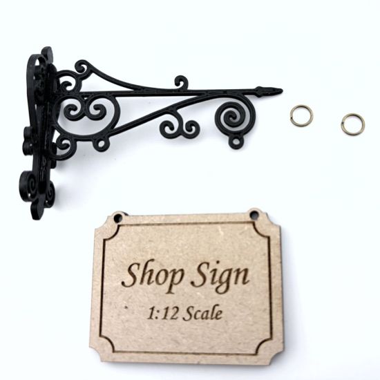 Engraved Hanging Dolls House Shop Sign
