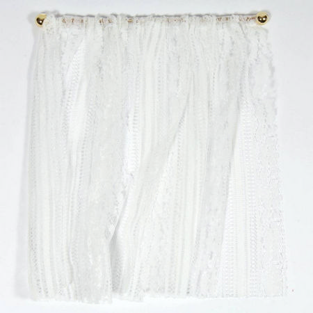 White Lace Curtains for 1:12 Scale Dolls House
