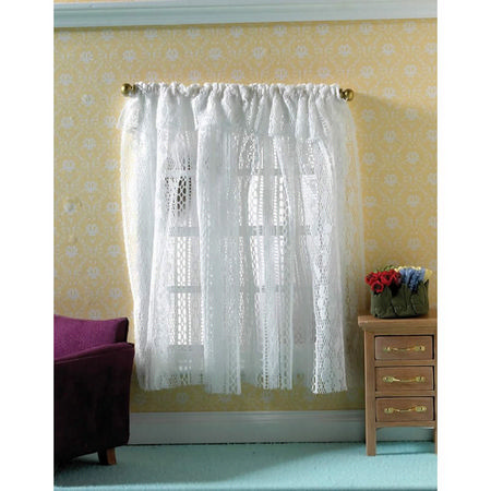 White Lace Curtains for 1:12 Scale Dolls House #2