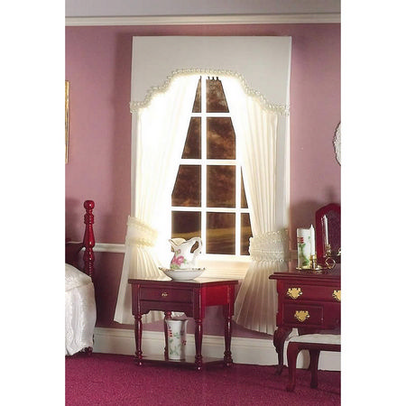 Cream Pleated Curtains with Pelmet #2