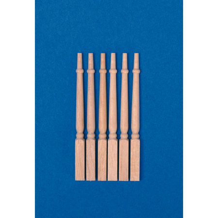 Pack of 12x Square Based Spindles 1:12 Scale