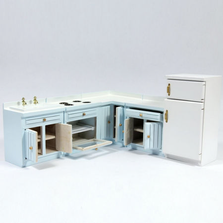 Fitted Kitchen Set - Blue Painted #2