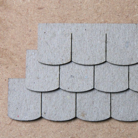 Dolls House Roof Tiles / Slate Strips x12 #4