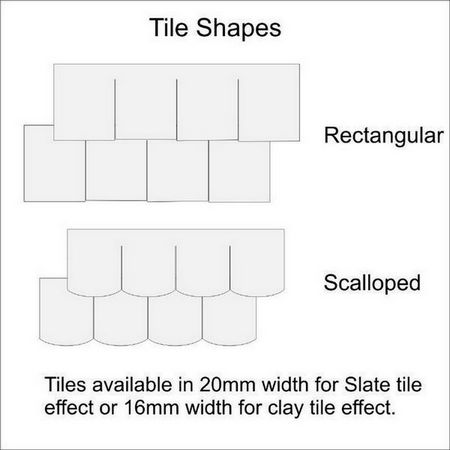 Dolls House Roof Tiles / Slate Strips x12 #6