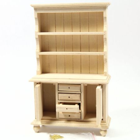 Welsh Dresser - 1:12 Scale - Plain Wood #2