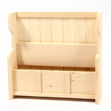 Deluxe Pew - 1:12 Scale - Plain Wood #2