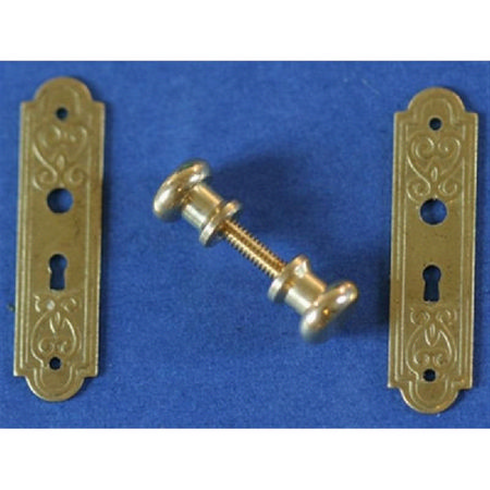Brass Door Knob and Plate Set (DIY605)