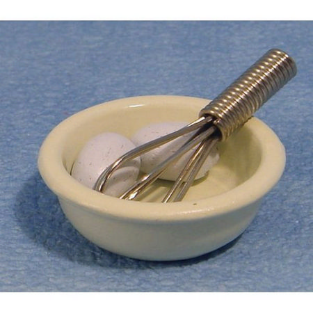 Miniature Eggs in Bowl with Whisk