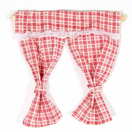 Pink Dolls House Curtains