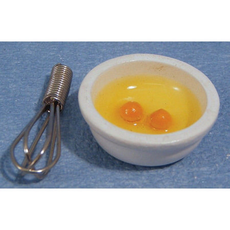 Miniature Eggs in Bowl with Whisk
