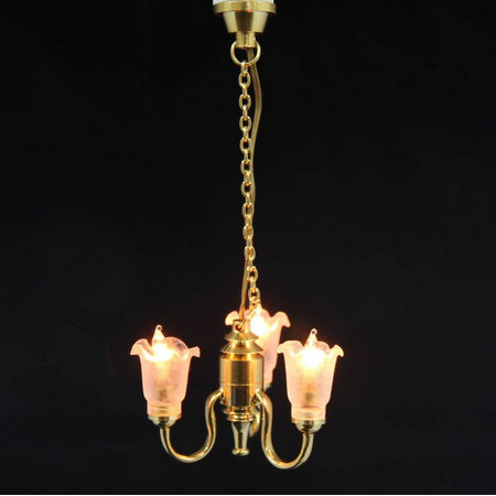 3 Light Tulip Shade Chandelier (LT6007)
