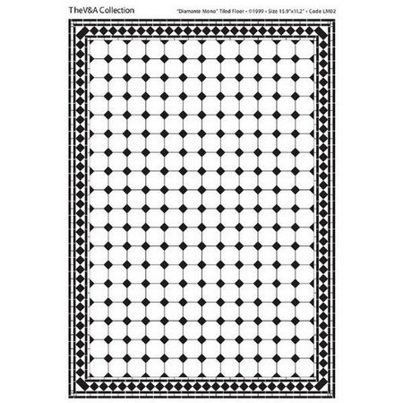 Black & White 'Diamante' Tile Sheet