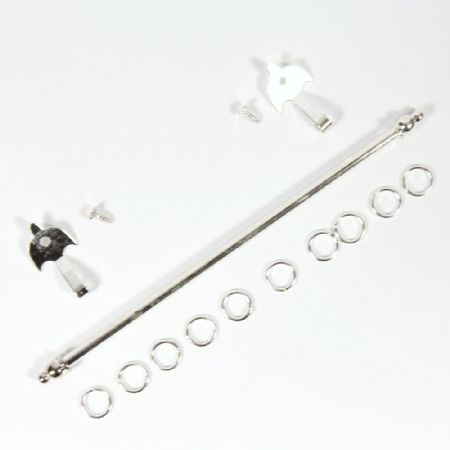 Expanding Silver Curtain Rail for Dolls House