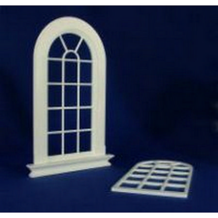 Georgian 16 Pane Arched Top Window (Plastic) 1:12 scale