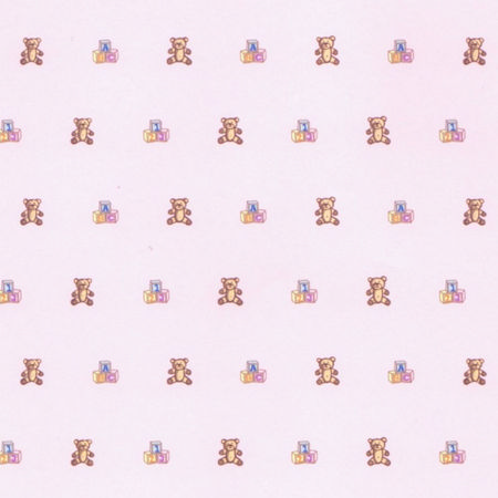 Block & Bear Nursery Wallpaper - Pink